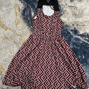 Pink and Black Dress